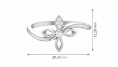 Botanical Diamond Four-Leaf Clover Lucky Fortune Feminine Luxury Elegance