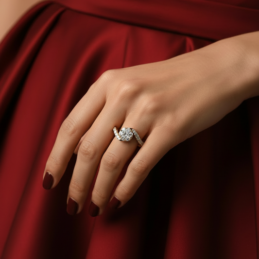 Modernist S-Link Flower Diamond