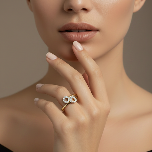 Interlocking Heart & Circle Diamond