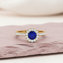Sapphire With Diamonds Appox One CTTW