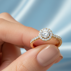 One ctw Halo Lab Grown Diamond