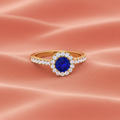Sapphire With Diamonds Appox One CTTW
