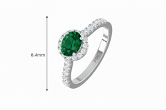Emerald With Diamonds Appox One CTTW