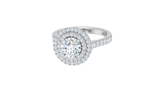 IGI cert. 1.50 ctw Double Halo Lab Grown