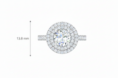 IGI cert. 1.50 ctw Double Halo Lab Grown