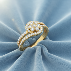Dual-Row Floral Cluster Halo Diamond