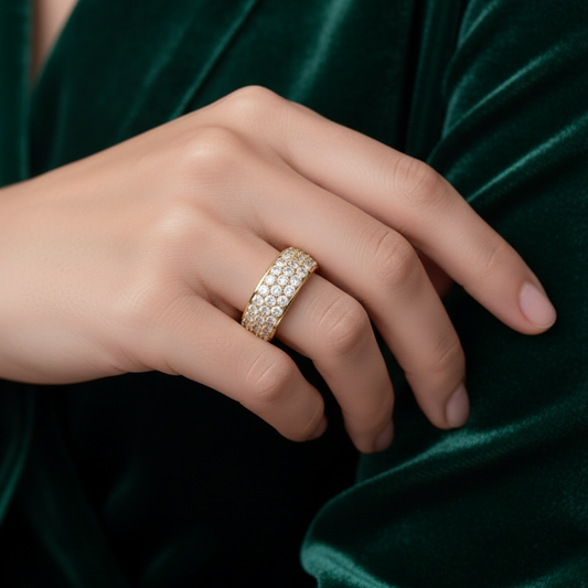 Opulent Full-Coverage Diamond Eternity Bold Feminine Statement