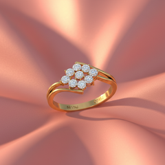 Floral Opulence Verdant Glow Diamond Statement Cluster