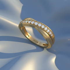 Overlapping with Sculptural Curved Diamond