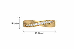 Overlapping with Sculptural Curved Diamond