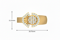 Tiered Orbital Architecture Petal Radiance Diamond