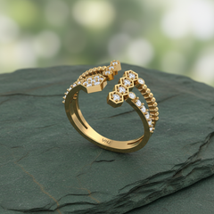 Structured Diamond Honeycomb Geometric Statement Hexagonal Cellular Mosaic