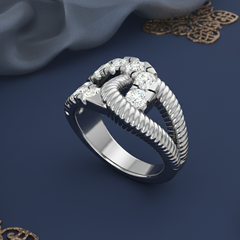 Woven Rope-Texture X-Intersection Eighteen-Diamond