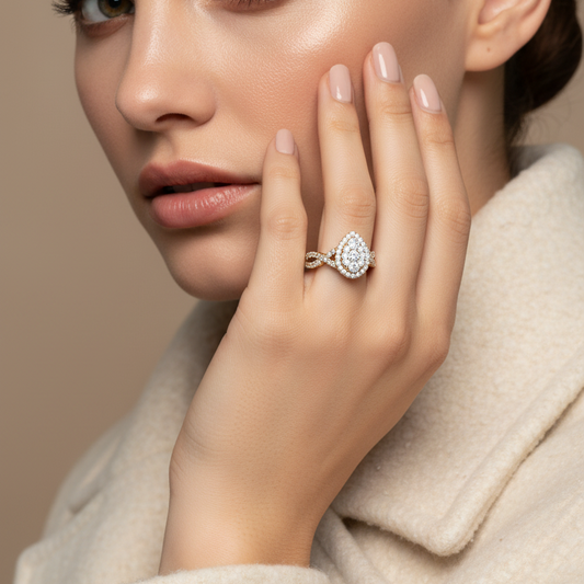 Pear-Shaped Teardrop Halo