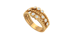 Milgrain Bezel Scatter Wide Band