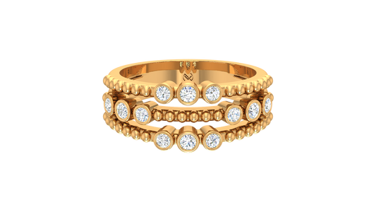 Milgrain Bezel Scatter Wide Band