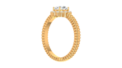 Oval Halo Rope Shank Engagement Ring