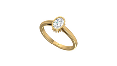 Oval With Round Diamond