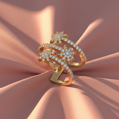 Opulent Garden Bloom Cluster Encrusted Romantic Wrap Statement