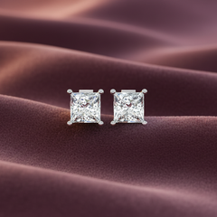 1.20 ctw Princess Lab Grown Studs