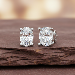 1.00 ctw Oval Lab Grown Studs