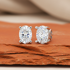 1.50 ctw Oval Lab Grown Studs