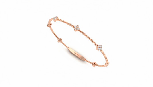 Adjustable Floral Clover Certified Diamond