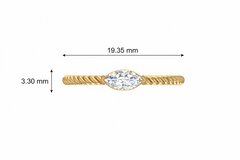 IGI cert. 0.20 Cttw Marquise Single Stone Lab Grown Diamond
