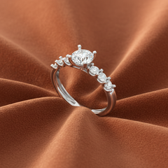 IGI cert. 1.00 ctw Center Stone With 0.50 ctw Side Diamond
