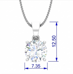 IGI cert. 1.50 ctw One Stone Round Lab Grown Diamond
