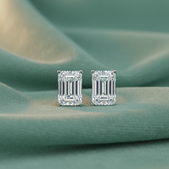 2.00 ctw Emerald Lab Grown Studs