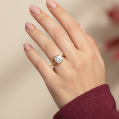 IGI cert. One Round Stone Lab Grown Diamond