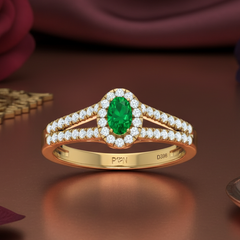 Oval Emerald Diamond Pavé Lush Encrusted Verdant Garland