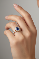 Oval Shape Sapphire Ring