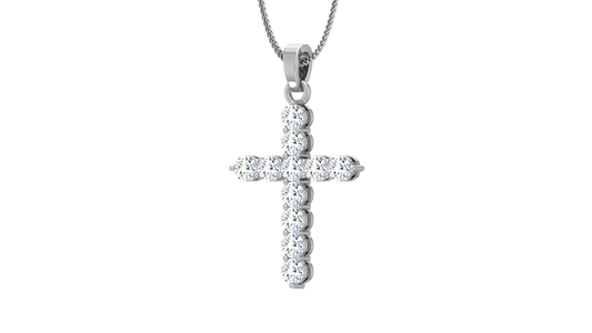 Lab Grown Diamond Cross Pendant - P010C