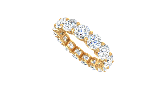 Round Brilliant Full Eternity Shared Prong Lab Grown Diamond Band
