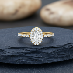 IGI cert. 0.50 CTTW Oval Shape Lab Grown Diamond