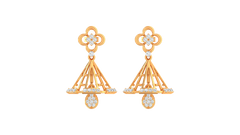 Floral Chandelier Fan Drop Earrings