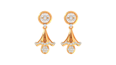Round Cluster Chandelier Earrings