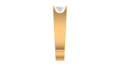 Minimalist Solitaire Diamond Band