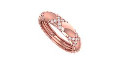 Timeless Harlequin Criss-Cross Diamond Band Ring