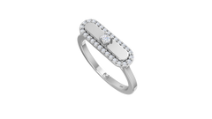 Move-Style Oval Halo Diamond Ring