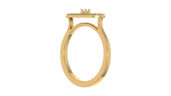 Move-Style Oval Halo Diamond Ring