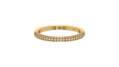 Dainty Milgrain Diamond Knife-Edge Ring