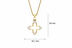 Four Leaf Luxury Gold Open Work Diamond