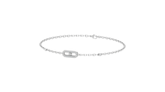 Delicate Oval Motif Floating Diamond