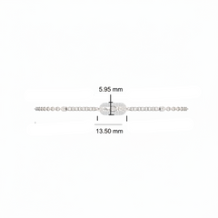 Delicate Oval Motif Floating Diamond