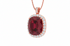 Cushion Ruby Diamond Halo - P732A