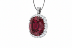 Cushion Ruby Diamond Halo - P732A