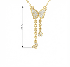 Delicate Wing Butterfly Diamond Luminary
